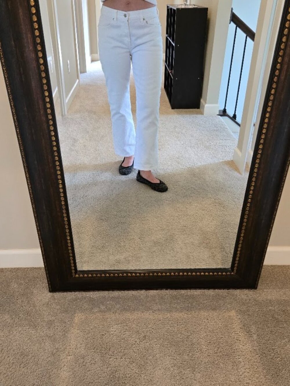 Gap Kick Fit White Crop Jeans, Size 8